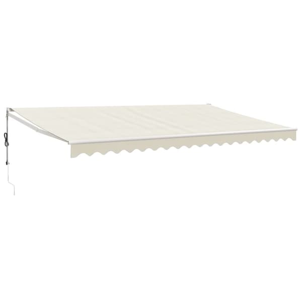 vidaXL Automatisk uttrekkbar markise kremhvit 5x3 m