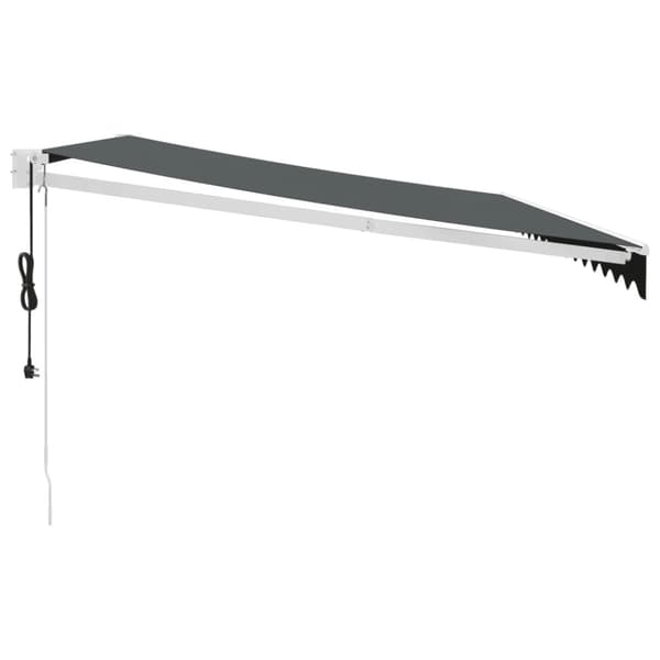 vidaXL Automatisk uttrekkbar markise antrasitt 4,5x3 m