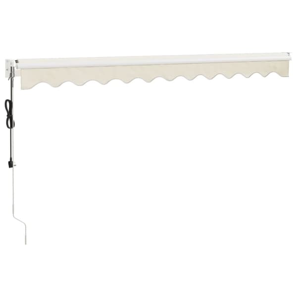 vidaXL Automatisk uttrekkbar markise kremhvit 3x2,5 m