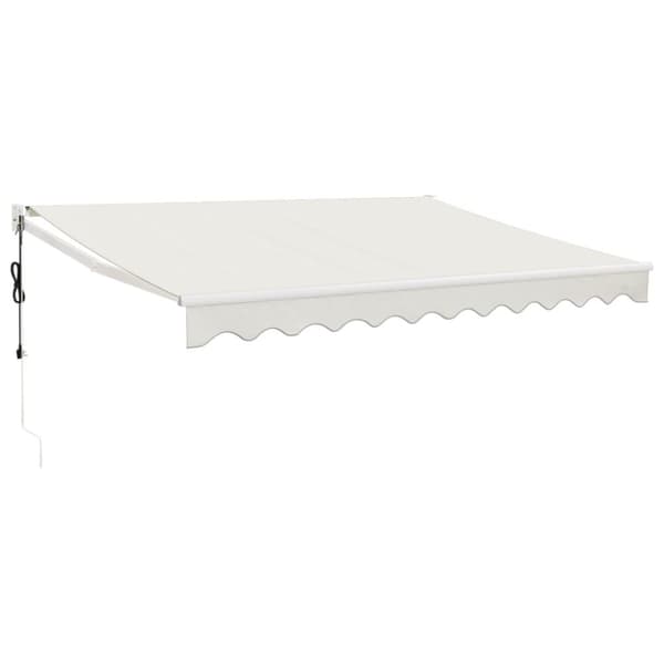 vidaXL Automatisk uttrekkbar markise kremhvit 3x2,5 m