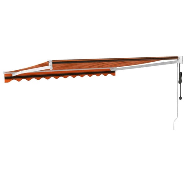 vidaXL Automatisk uttrekkbar markise oransje og brun 3,5x2,5 m