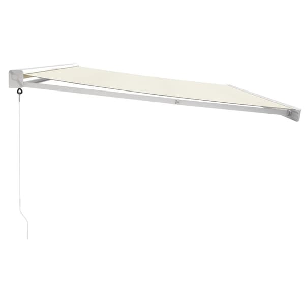vidaXL Uttrekkbar markise kremhvit 5x3 m stoff og aluminium