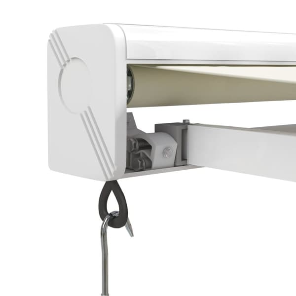 vidaXL Uttrekkbar markise kremhvit 5x3 m stoff og aluminium