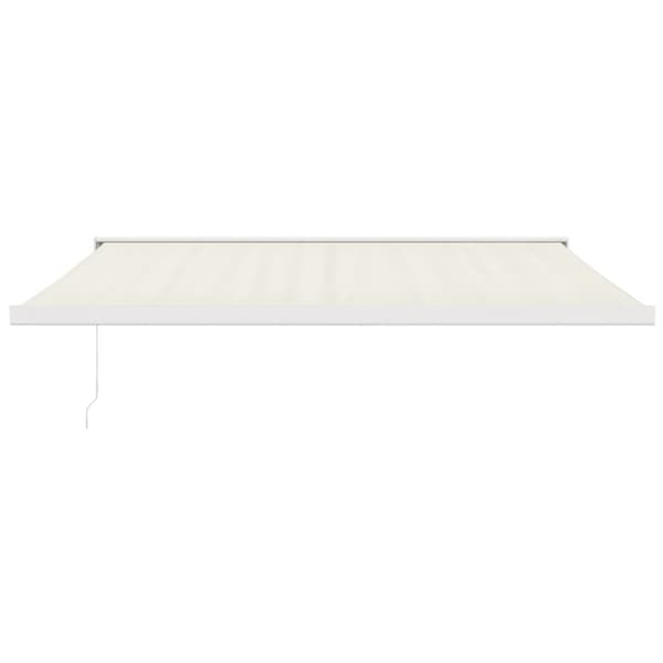 vidaXL Uttrekkbar markise kremhvit 4x3 m stoff og aluminium