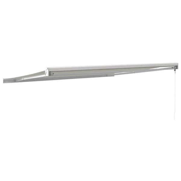 vidaXL Uttrekkbar markise kremhvit 4x3 m stoff og aluminium