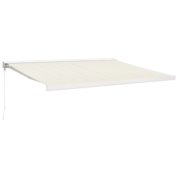 vidaXL Sisäänkelattava markiisi kerma 4x3 m kangas/alumiini