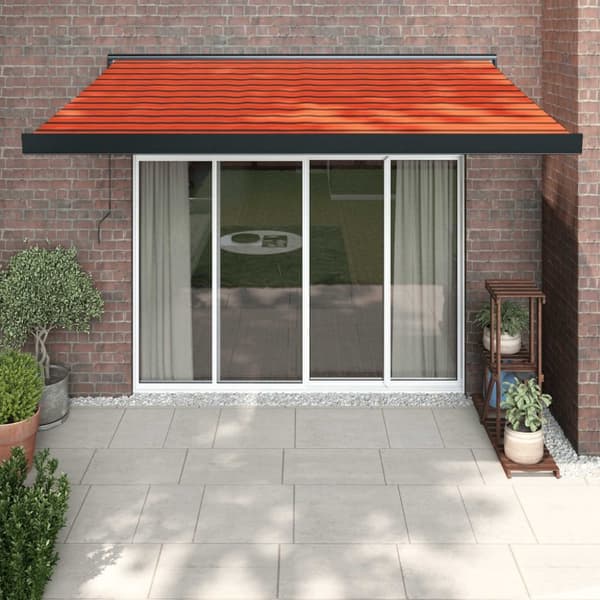 vidaXL Sisäänkelattava markiisi oranssirusk. 3,5x2,5 m kangas/alumiini