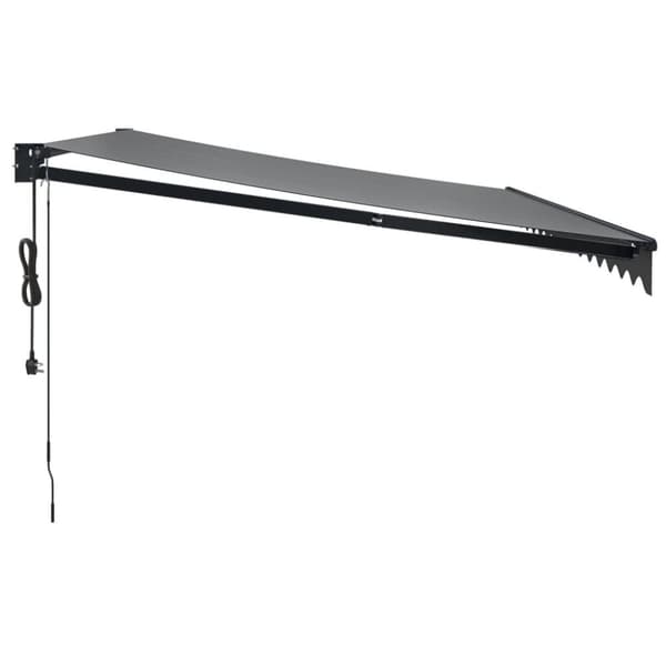 vidaXL Automatisk uttrekkbar markise antrasitt 4x3 m