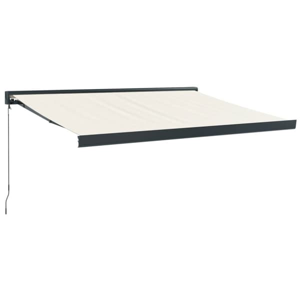 vidaXL Sisäänkelattava markiisi kerma 3x2,5 m kangas/alumiini