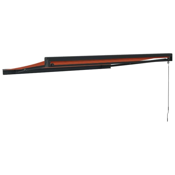 vidaXL Sisäänkelattava markiisi oranssiruskea 3x2,5 m kangas/alumiini