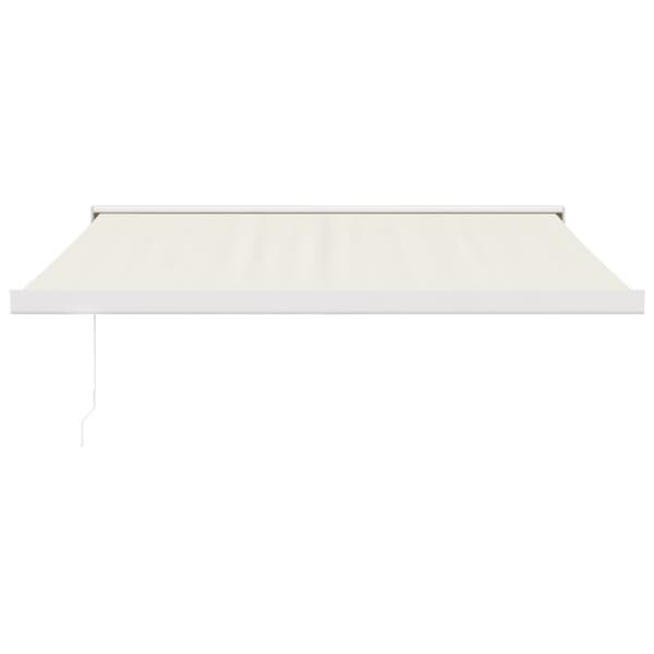 vidaXL Uttrekkbar markise kremhvit 3x2,5 m stoff og aluminium