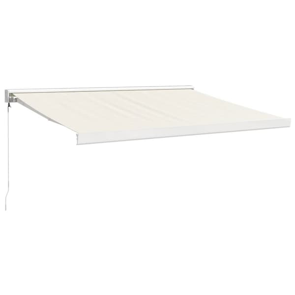 vidaXL Uttrekkbar markise kremhvit 3x2,5 m stoff og aluminium