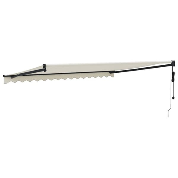 vidaXL Automatisk uttrekkbar markise kremhvit 4x3 m