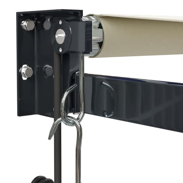 vidaXL Automatisk uttrekkbar markise kremhvit 4x3 m