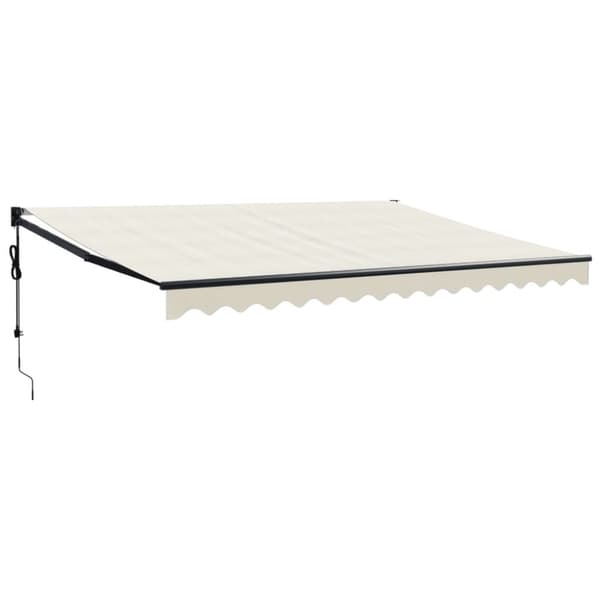 vidaXL Automatisk uttrekkbar markise kremhvit 4x3 m