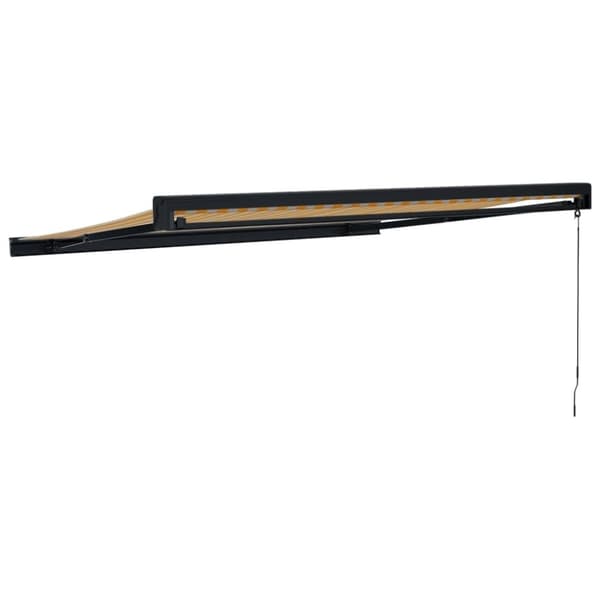 vidaXL Sisäänkelattava markiisi keltavalk. 3,5x2,5 m kangas/alumiini