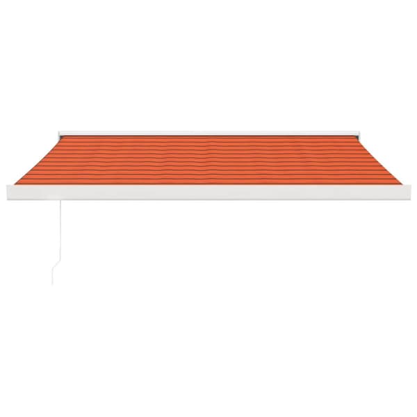 vidaXL Markis infällbar orange och brun 3x2,5 m tyg&aluminium