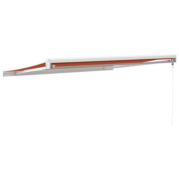 vidaXL Markis infällbar orange och brun 3x2,5 m tyg&aluminium