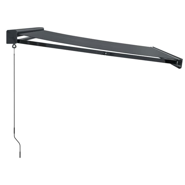 vidaXL Markis infällbar antracit 3x2,5 m tyg&aluminium