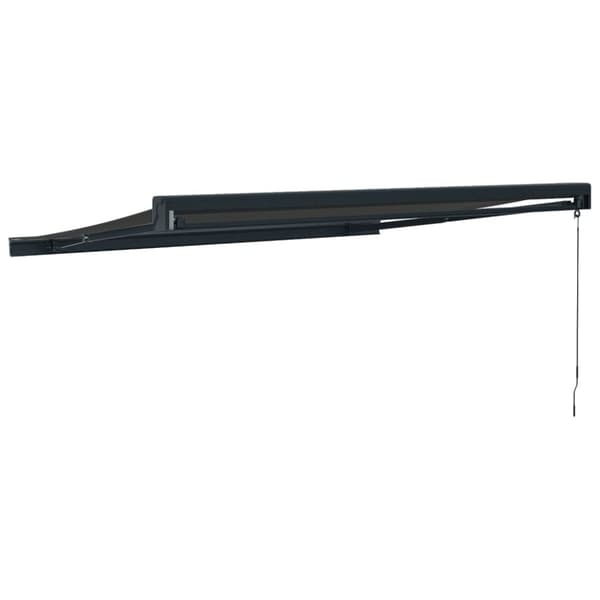 vidaXL Markis infällbar antracit 3x2,5 m tyg&aluminium