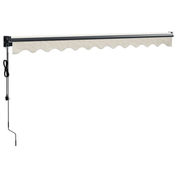 vidaXL Automatisk uttrekkbar markise kremhvit 3x2,5 m