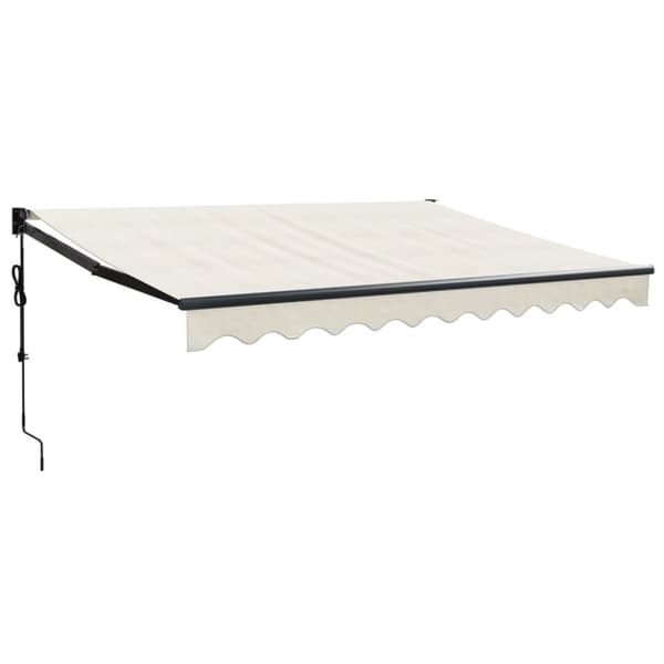 vidaXL Automatisk uttrekkbar markise kremhvit 3x2,5 m
