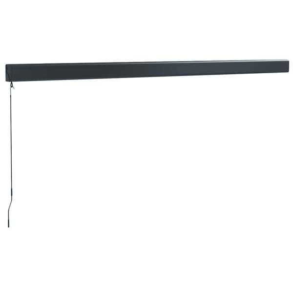 vidaXL Uttrekkbar markise gul og hvit 4x3 m stoff og aluminium