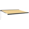 Miniatyrbillede 2 af 9: vidaXL foldemarkise manuel betjening 4x3 m stof aluminium gul hvid