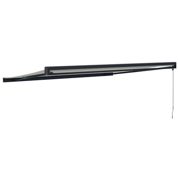 vidaXL Uttrekkbar markise kremhvit 4x3 m stoff og aluminium