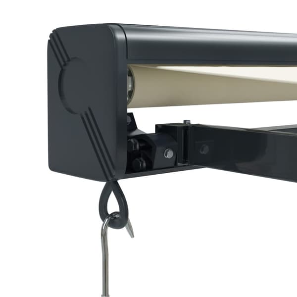 vidaXL Uttrekkbar markise kremhvit 4x3 m stoff og aluminium