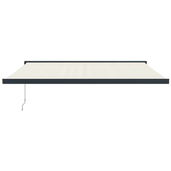 vidaXL Uttrekkbar markise kremhvit 4x3 m stoff og aluminium