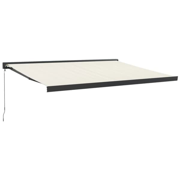 vidaXL Uttrekkbar markise kremhvit 4x3 m stoff og aluminium