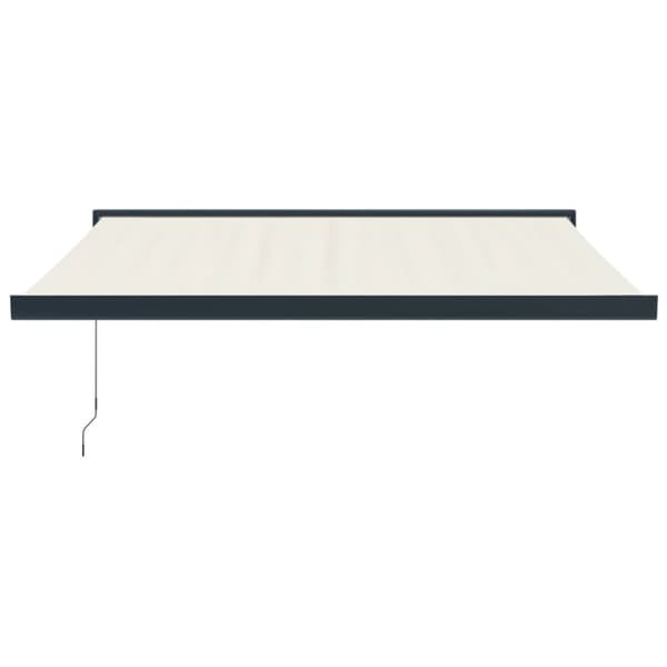 vidaXL Uttrekkbar markise kremhvit 3,5x2,5 m stoff og aluminium