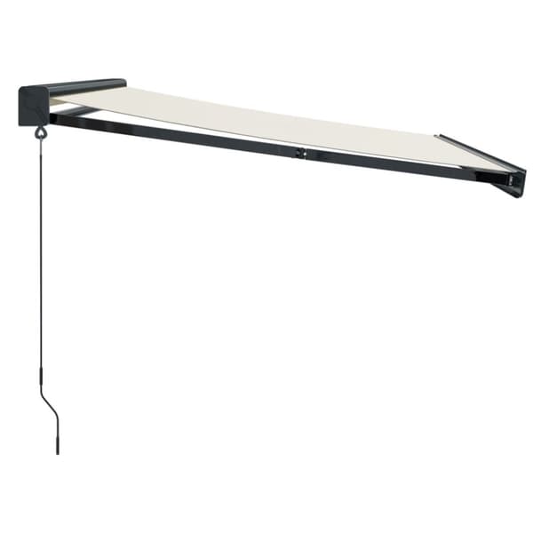 vidaXL Uttrekkbar markise kremhvit 3,5x2,5 m stoff og aluminium