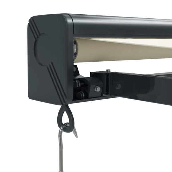vidaXL Uttrekkbar markise kremhvit 3,5x2,5 m stoff og aluminium