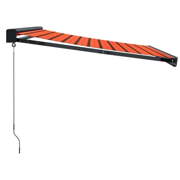 vidaXL Uttrekkbar markise oransje og brun 3,5x2,5 m stoff og aluminium