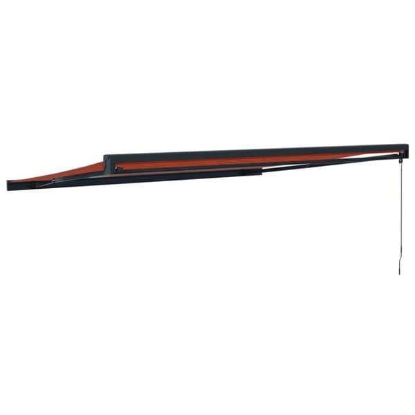 vidaXL Sisäänkelattava markiisi oranssiruskea 4x3 m kangas/alumiini