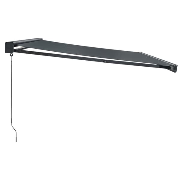 vidaXL Markis infällbar antracit 4x3 m tyg&aluminium