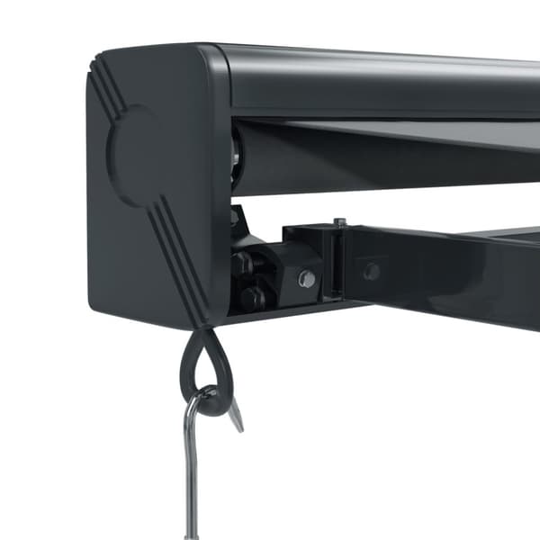 vidaXL Markis infällbar antracit 4x3 m tyg&aluminium