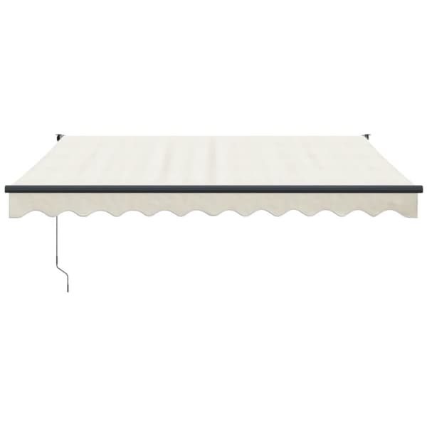 vidaXL Automatisk uttrekkbar markise kremhvit 3,5x2,5 m