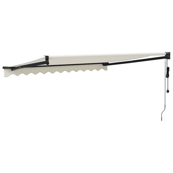 vidaXL Automatisk uttrekkbar markise kremhvit 3,5x2,5 m