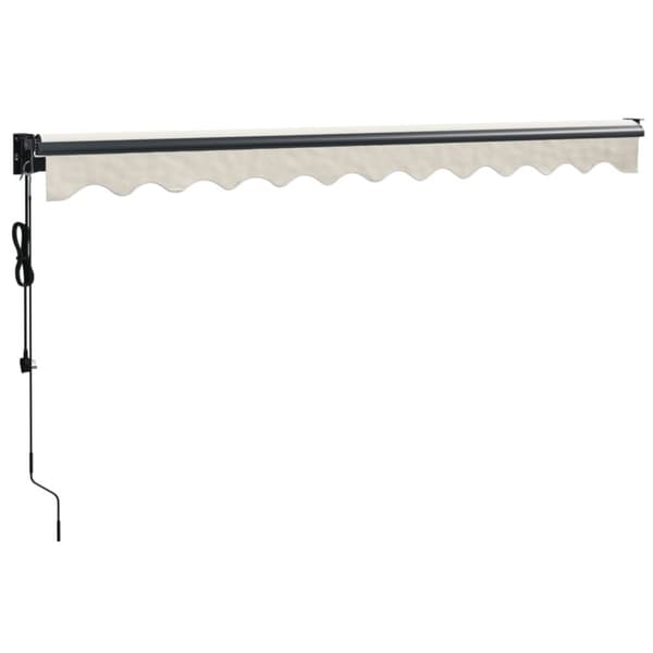 vidaXL Automatisk uttrekkbar markise kremhvit 3,5x2,5 m
