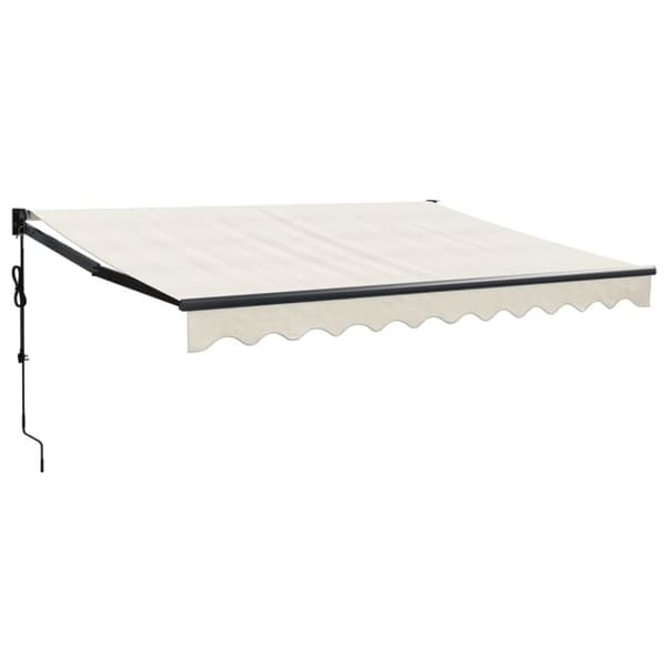 vidaXL Automatisk uttrekkbar markise kremhvit 3,5x2,5 m