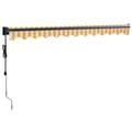 Miniatyrbilde 6 av 10: vidaXL Automatisk uttrekkbar markise gul og hvit 3,5x2,5 m