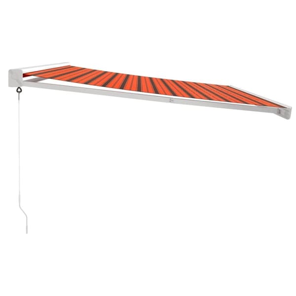 vidaXL Uttrekkbar markise oransje og brun 4,5x3 m stoff og aluminium