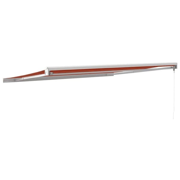 vidaXL Uttrekkbar markise oransje og brun 4,5x3 m stoff og aluminium
