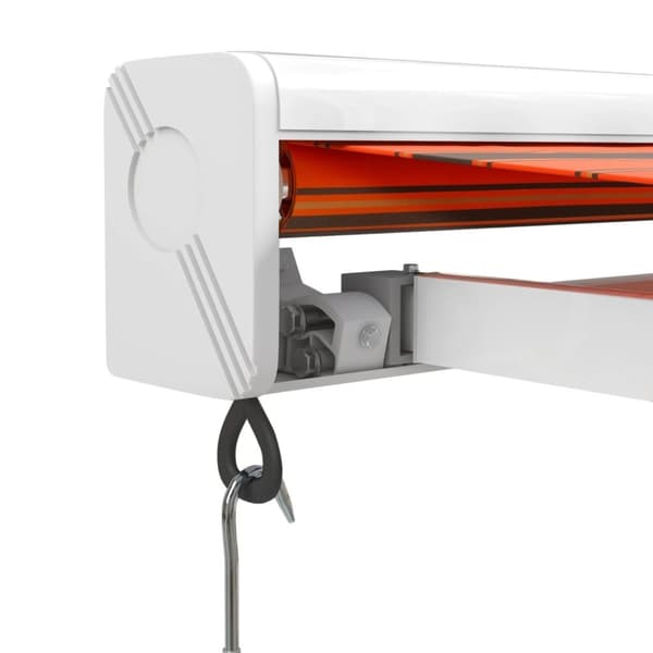 vidaXL Uttrekkbar markise oransje og brun 4,5x3 m stoff og aluminium