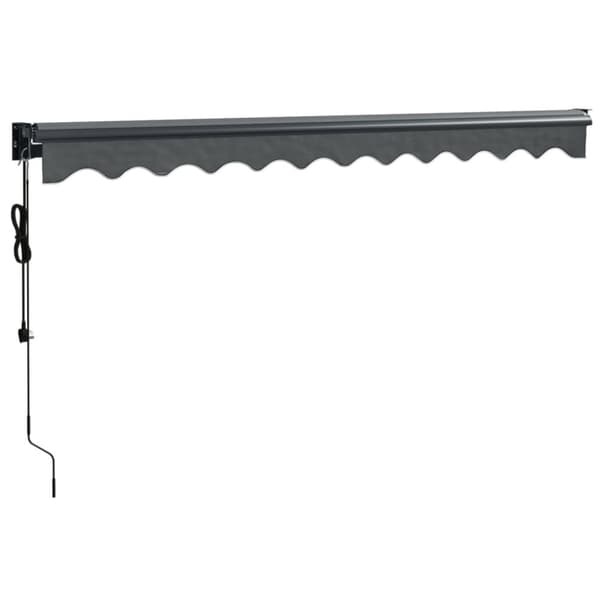 vidaXL Automatisk uttrekkbar markise antrasitt 3,5x2,5 m