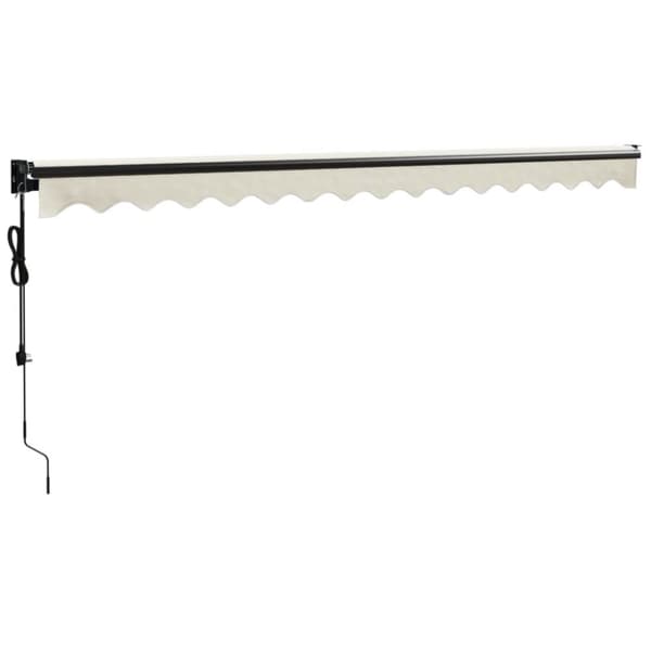 vidaXL Automatisk uttrekkbar markise kremhvit 4,5x3 m