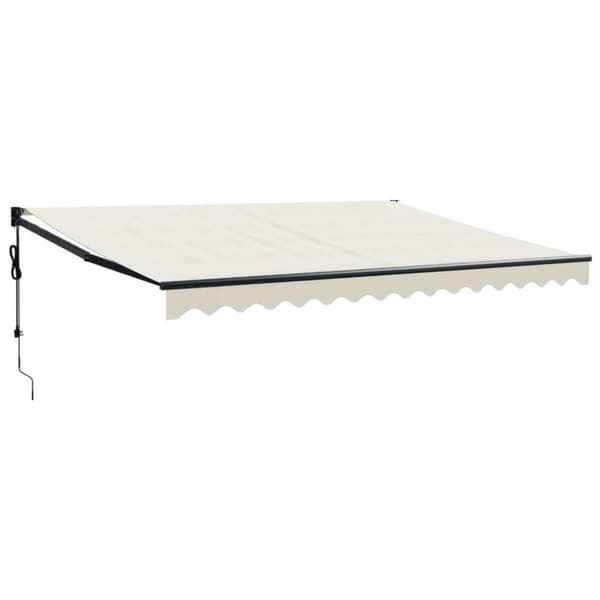 vidaXL Automatisk uttrekkbar markise kremhvit 4,5x3 m